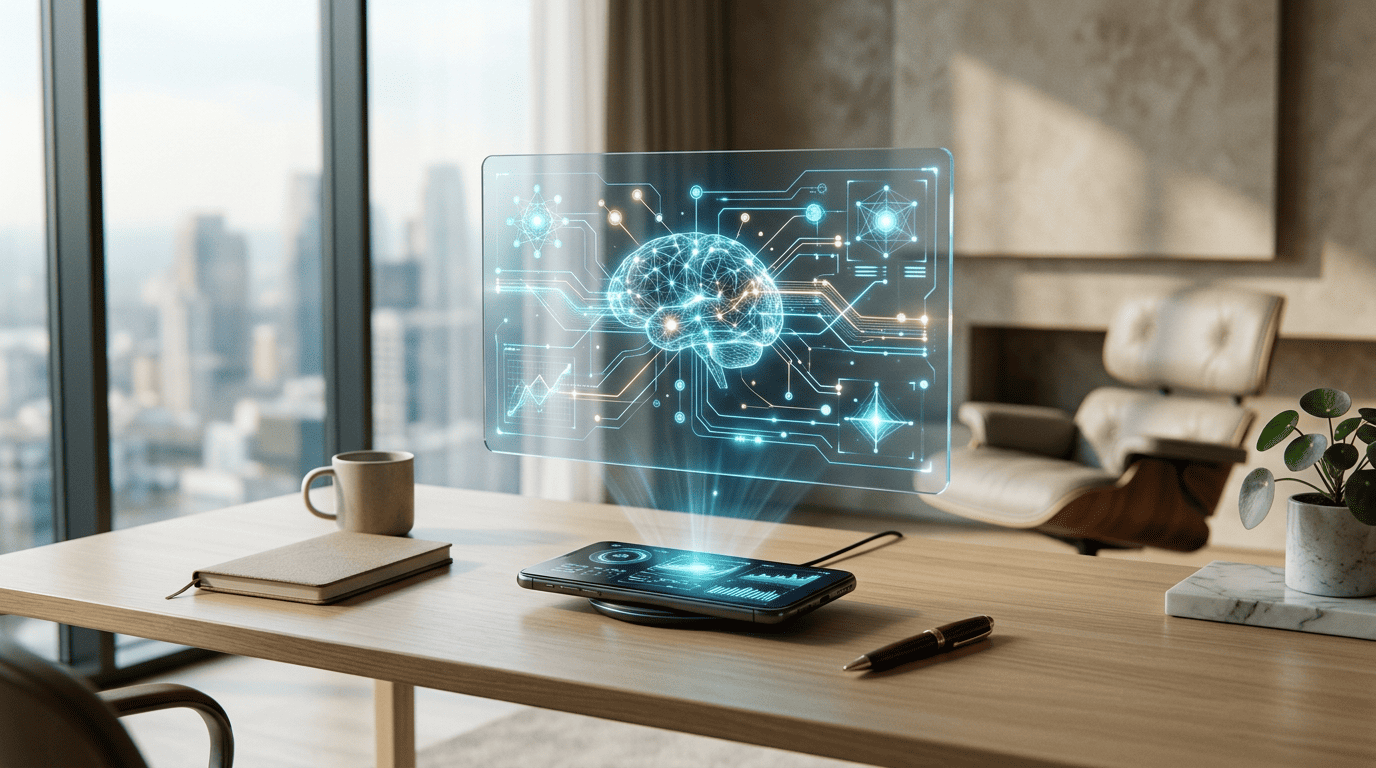 AI financial advisor platform showing personalized investment dashboard with portfolio chart and spending analysis